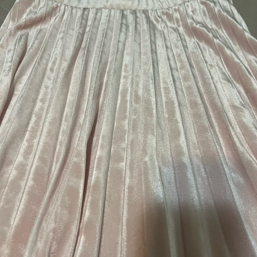 Time and Tru Pink Velvet Midi A-Line Skirt - Picture 2 of 7